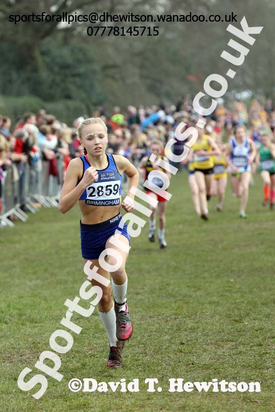 Girls under-13s 2016 Inter Counties Cross Country Champs. and Cross Challenge Final, Cofton Park, Birmingham. Photo: David T. Hewitson/Sports for All Pics
